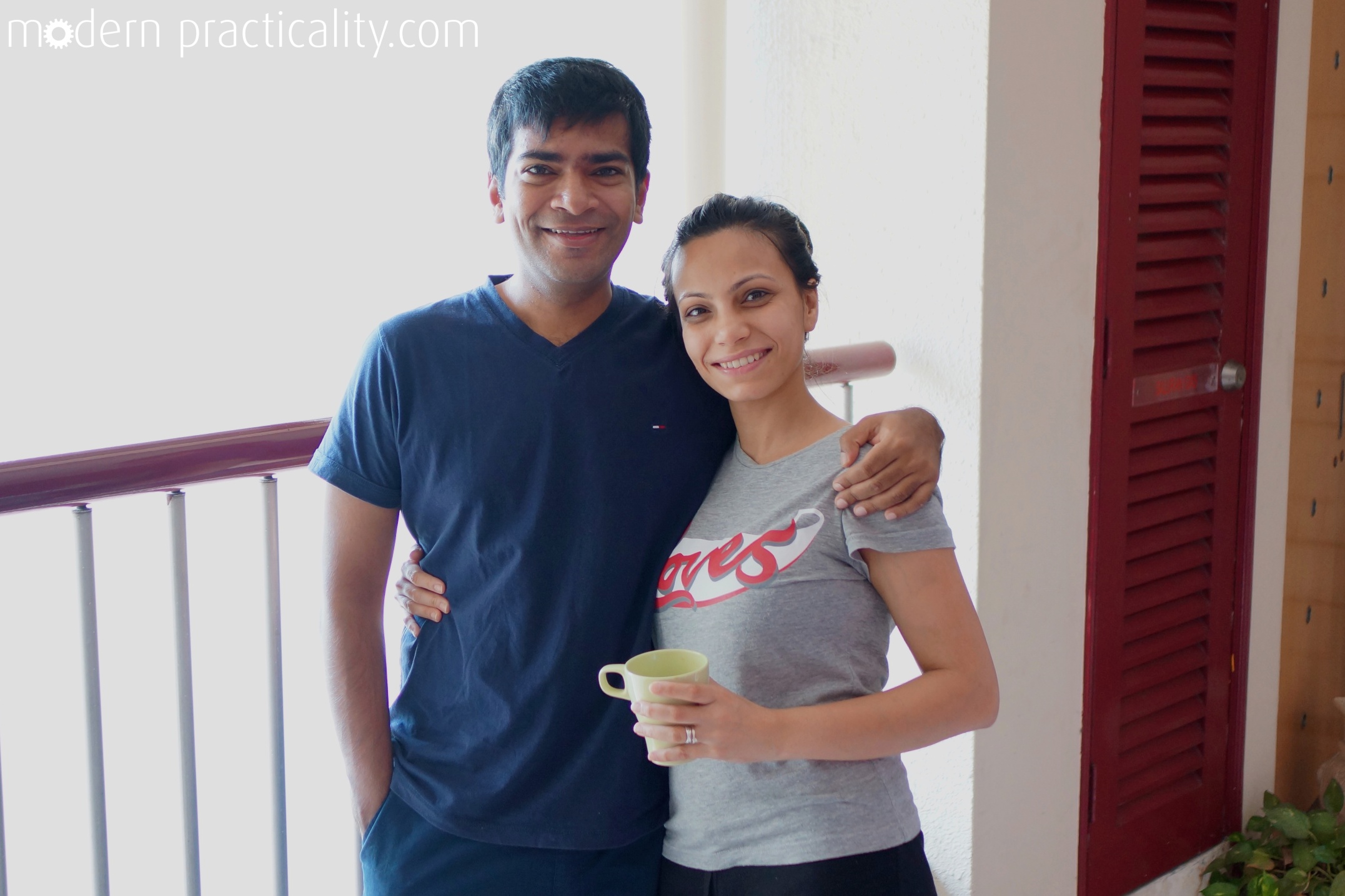 Carl and Aditi, our couch surfing hosts in Kuala Lumpur. Modern